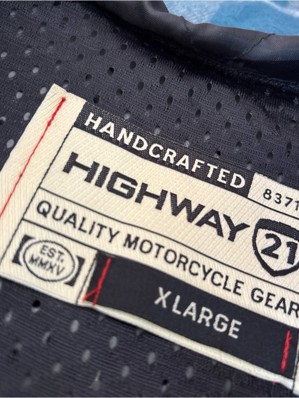 HIGHWAY 21 Men’s Blue Lightweight Motorcycle Shirt Jacket removable armor- XL